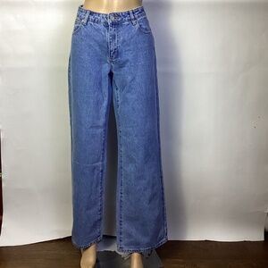 A Brand Jeans Medium Wash 99 Low Baggy Flare Gigi Denim Jeans Sz 27